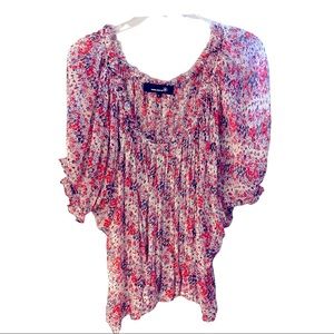 ISABEL MARANT Silk Floral Sheer Blouse